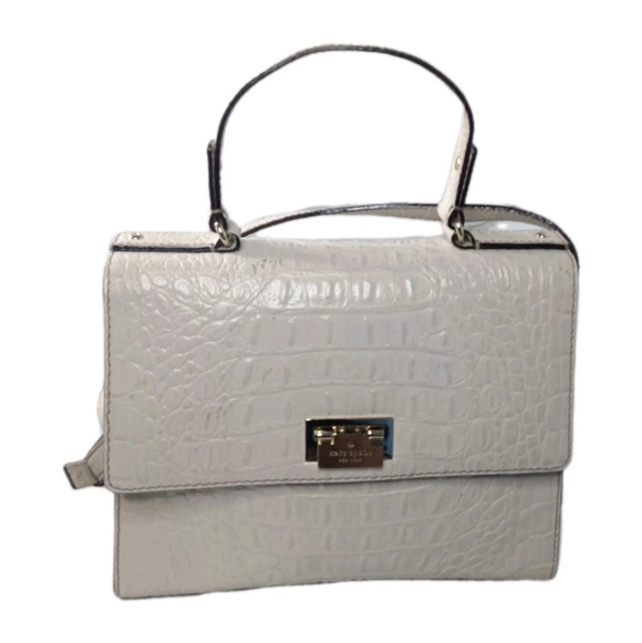Kate Spade Doris Orchard Valley Handbag Sidewalk Beige Kelly Bag Retail $375 - Picture 4 of 13